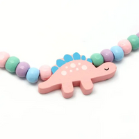 Dinosaur Wooden Bead Necklace & Bracelet Set (12)