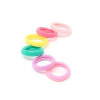 6pc Coloured Small Jersey Hair Elastic Set (12)