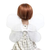 White Net Fairy Wings with White Glitter Swirl Detail  (12)