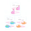 2pc Bright Coloured Dinosaur Hair Clips (12)