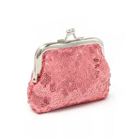 Metallic Sequin Fabric Coin Purse with Ball Snap Clasp (12)