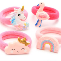 4pc Cute Motif Jersey Hair Elastic Set (16)