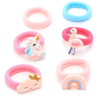 4pc Cute Motif Jersey Hair Elastic Set (16)