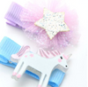 Unicorn Clips & Jersey Elastics Set (12)