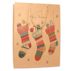 Natural Kraft Paper Christmas Stocking Gift Bag [Medium] (12)