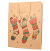 Natural Kraft Paper Christmas Stocking Gift Bag [Medium] (12)