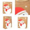 Snowman Kraft Paper Gift Bag  [Medium] (12)