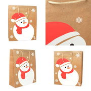 Snowman Kraft Paper Gift Bag  [Large] (12)