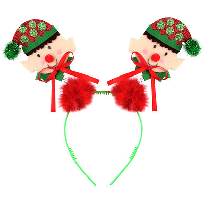 Christmas Elf Head Bopper Headband with Red Fur (12)