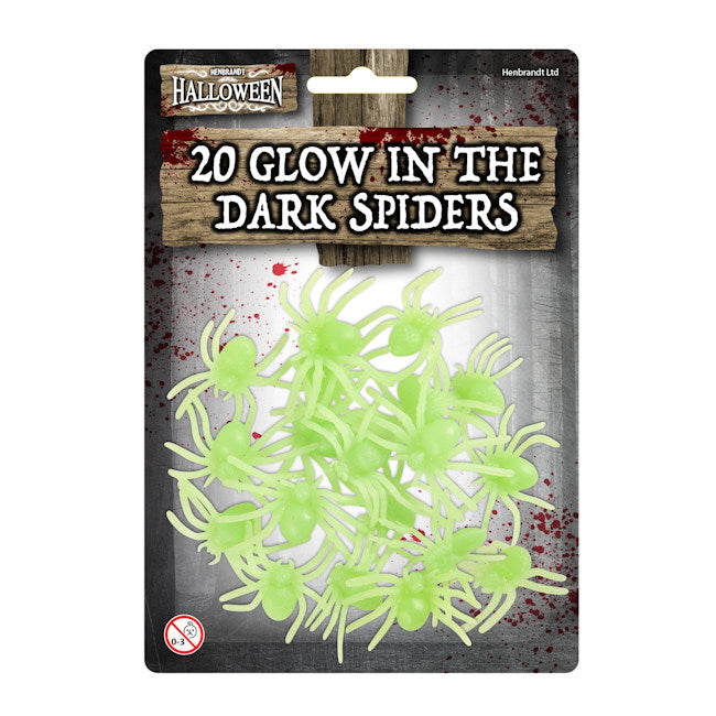 20pc Halloween Glow in the Dark Spiders (12)